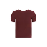 Courrèges Bordeaux Cotton T-Shirt